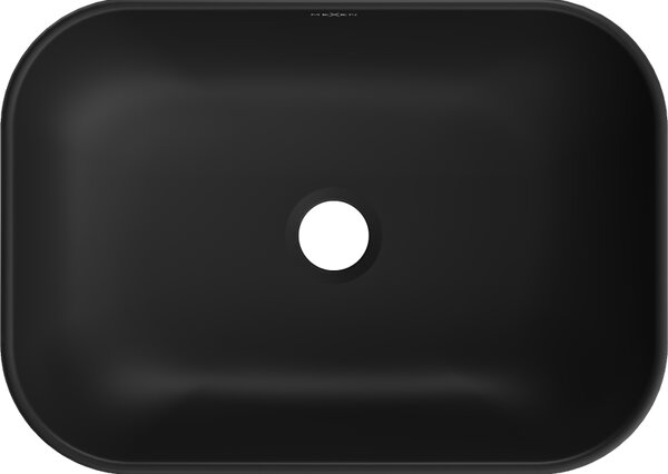 Mexen Rita chiuvetă de blat 45 x 32 cm, negru mat/model linii aurii - 21084577