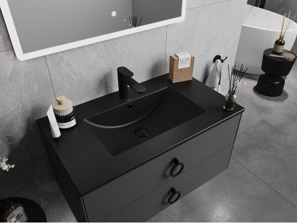 Mexen Atena chiuvetă încastrată în blat 81 x 46 cm, negru mat - 25018070