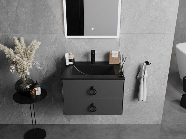 Mexen Atena chiuvetă încastrată în blat 61 x 46 cm, negru mat - 25016070