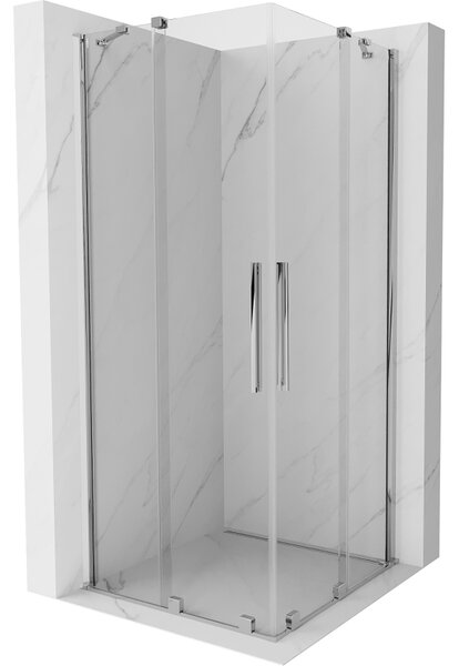 Mexen Velar Cabină de duș Duo cu uși glisante 90 x 90 cm, transparent, crom - 871-090-090-02-01