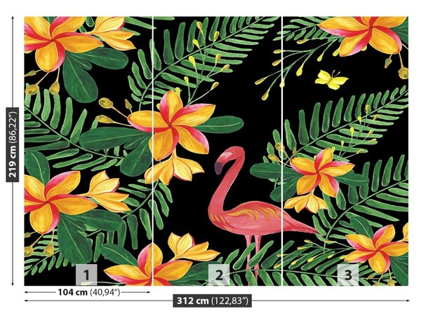 Fototapet Flamingos Flori