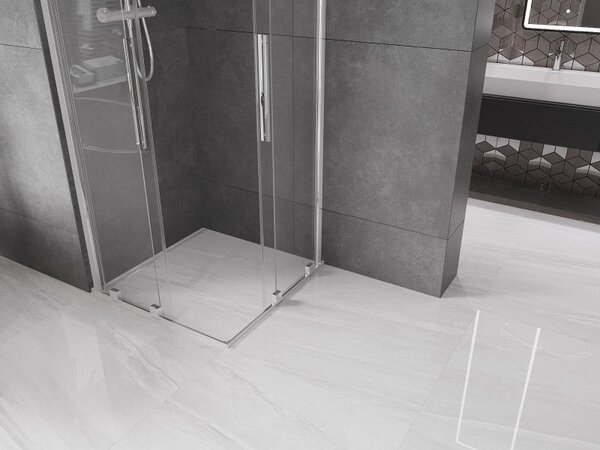Mexen Velar Cabină de duș Duo cu uși glisante 90 x 90 cm, transparent, crom - 871-090-090-02-01