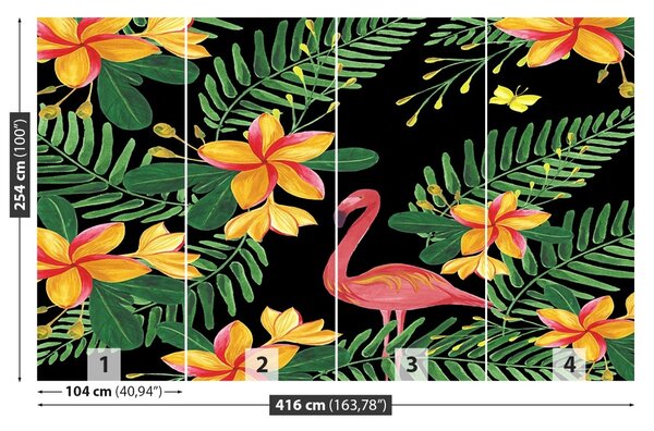Fototapet Flamingos Flori