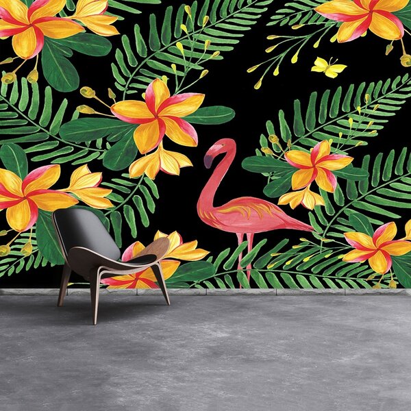 Fototapet Flamingos Flori