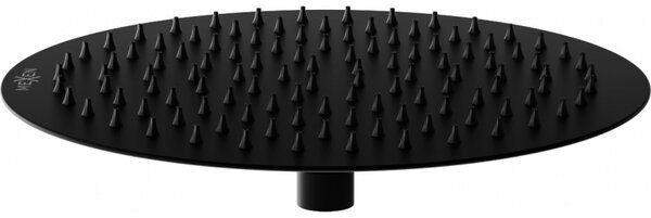Cap de duș Mexen din oțel inoxidabil Rotund 25 cm, negru, 79225-70