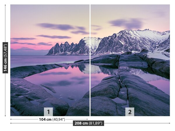 Fototapet iarna Fjord