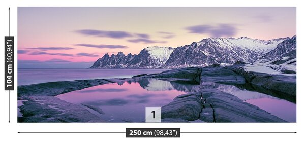 Fototapet iarna Fjord