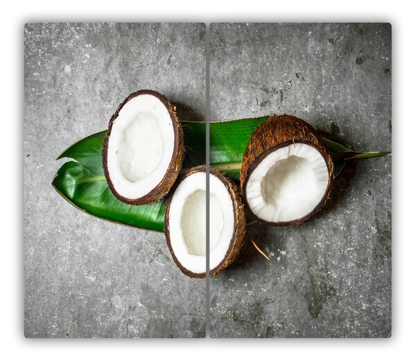 Tocator din sticla nucă de cocos jumătate