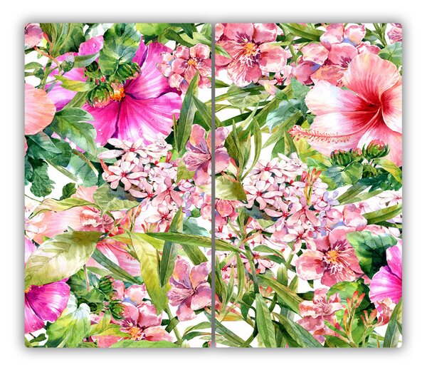 Tocator din sticla model floare