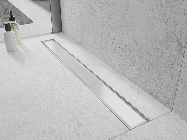 Mexen Flat 360 ° MGW scurgere liniară rotativă 60 cm sticlă albă - 1027060-40