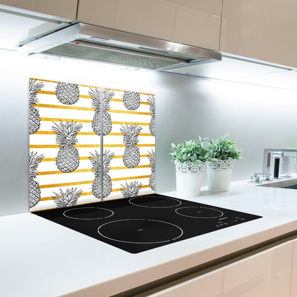 Tocator din sticla dungi ananas