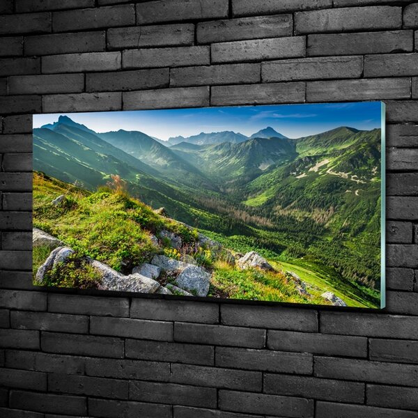 Imagine de sticlă Zori în munții Tatra