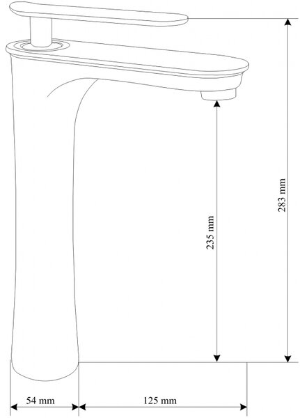 Mexen Trinity baterie înaltă de chiuvetă, crom - 72610-00