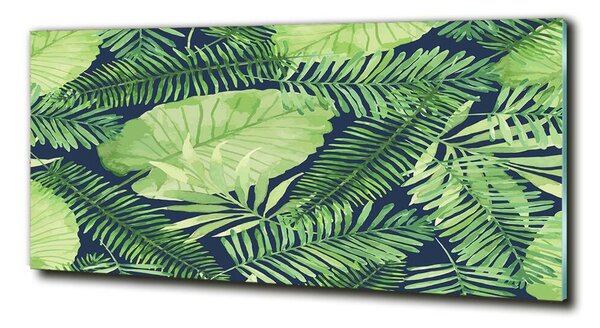 Tablou sticlă frunze tropicale