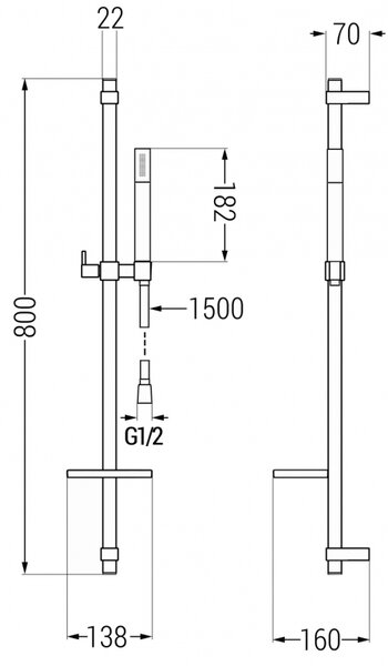 Set de dus Mexen DQ70, alb, 785704581-20