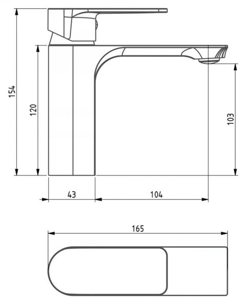Mexen Alexa baterie pentru chiuvetă, auriu - 71200-50