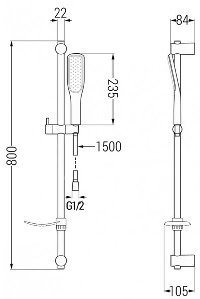 Set de dus Mexen DF49, alb/auriu, 785494582-25