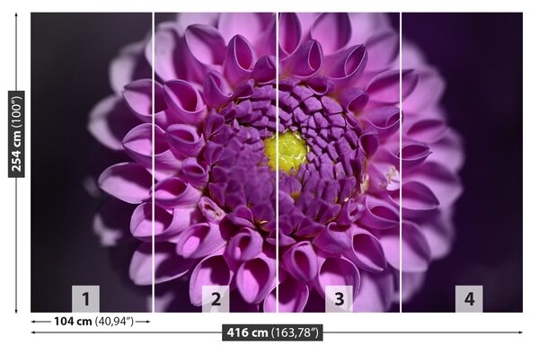 Fototapet Dahlia roz