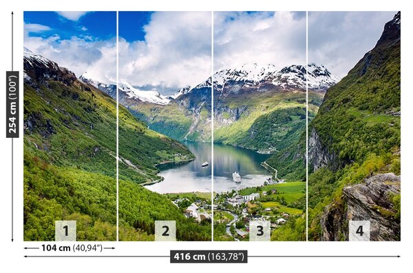 Fototapet Norvegia Fjord