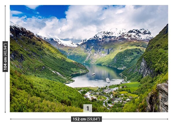 Fototapet Norvegia Fjord