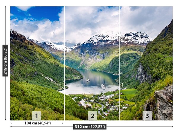 Fototapet Norvegia Fjord