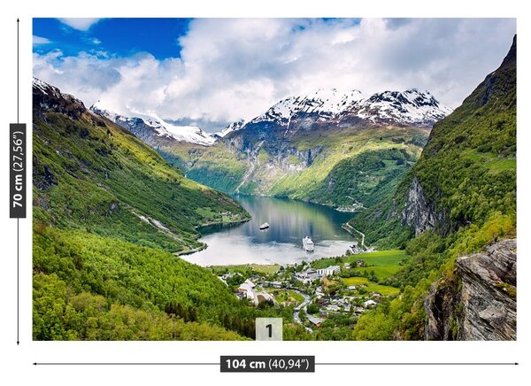 Fototapet Norvegia Fjord