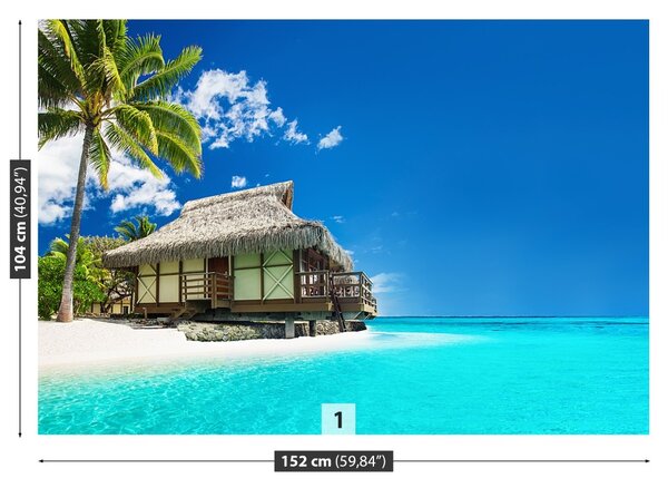 Fototapet Bungalow Beach