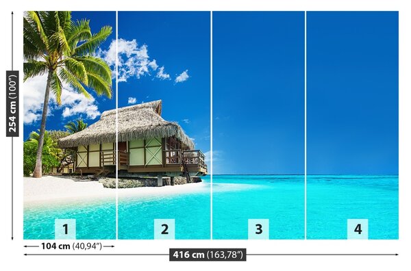 Fototapet Bungalow Beach
