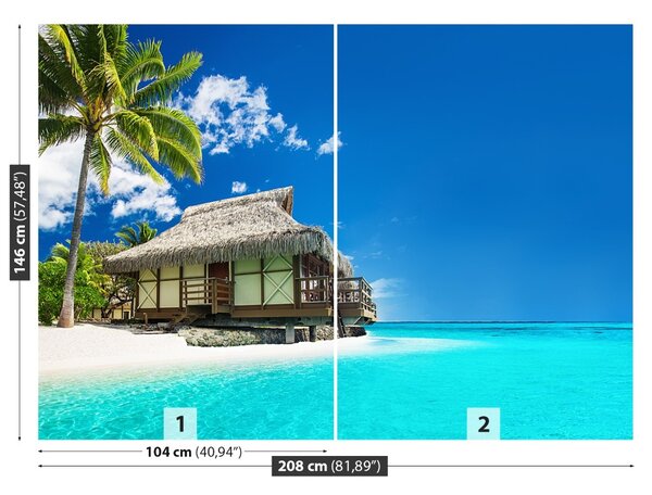 Fototapet Bungalow Beach