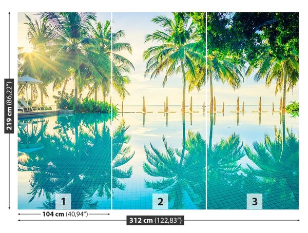 Fototapet Palms Pool