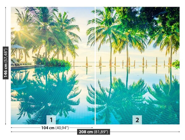 Fototapet Palms Pool