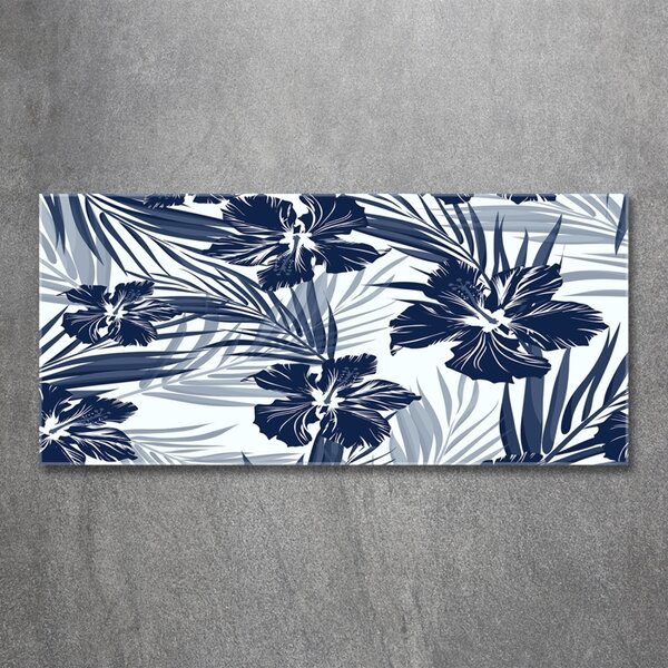 Tablou din Sticlă flori tropicale