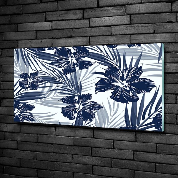 Tablou din Sticlă flori tropicale