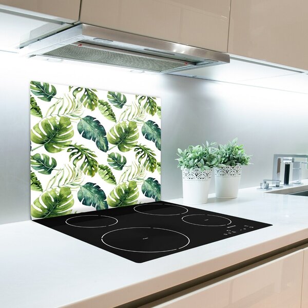 Tocator din sticla frunze tropicale