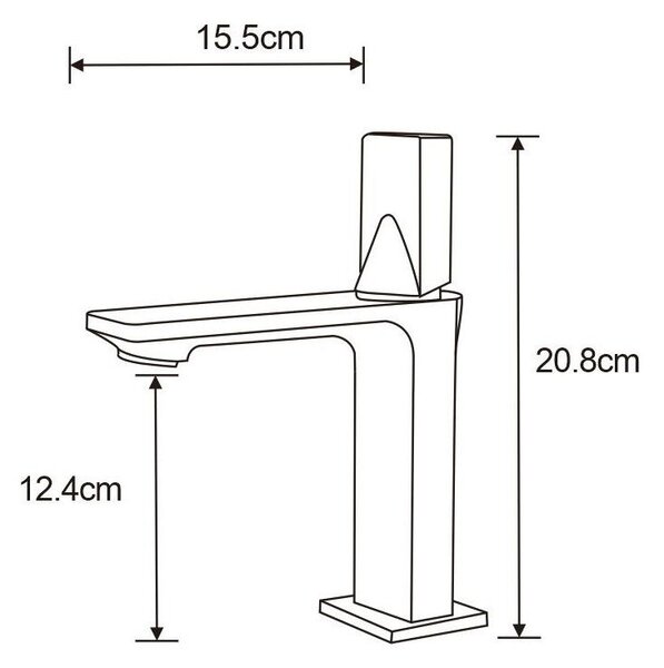 Mexen Crux baterie lavoar, neagră - 744400-70