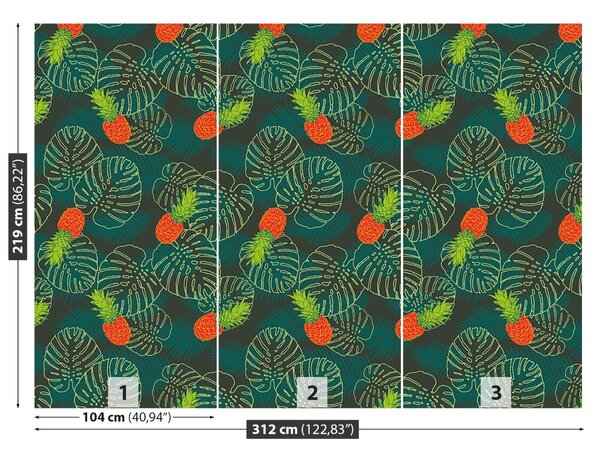 Fototapet Frunze de palmier Fructe