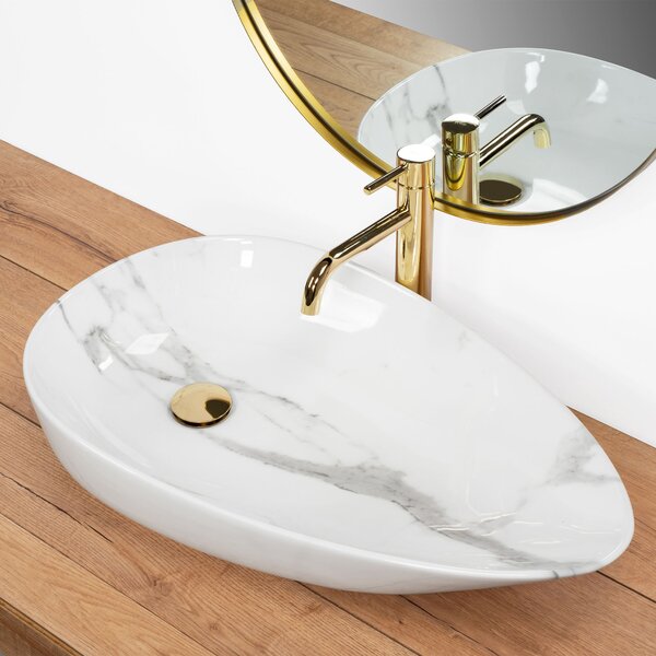 Lavoar pentru blat Rea Greta 65 Bianco Shiny