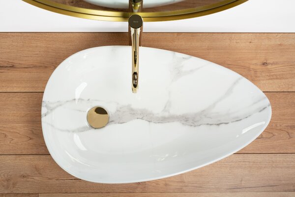 Lavoar pentru blat Rea Greta 65 Bianco Shiny