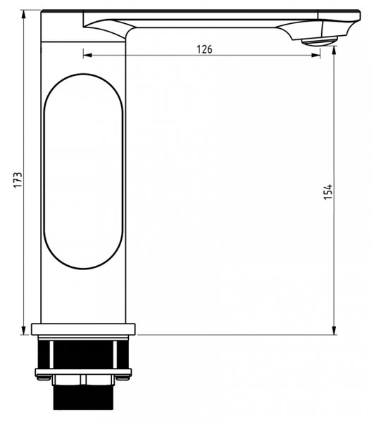 Mexen Milo baterie chiuvetă cu mâner lateral, crom - 71305-00