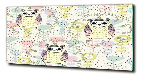 Tablou sticlă Owls