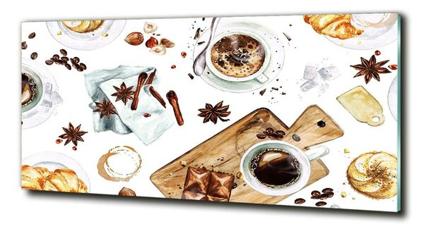Tablou Printat Pe Sticlă Cafeaua de dimineață