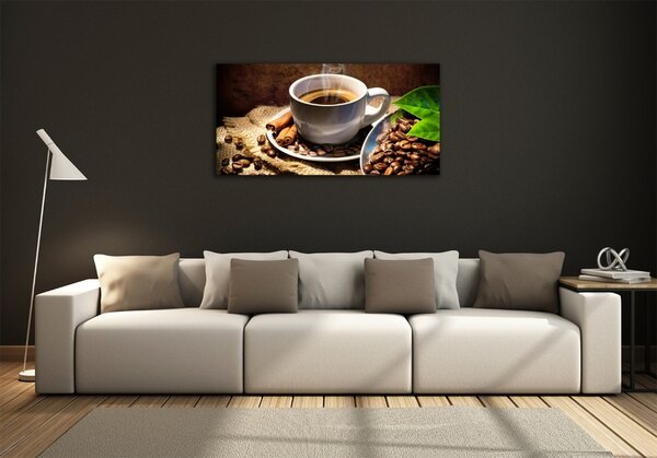 Tablou sticlă ceașcă de cafea