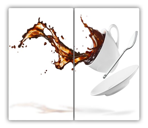 Tocator din sticla cafea deversat