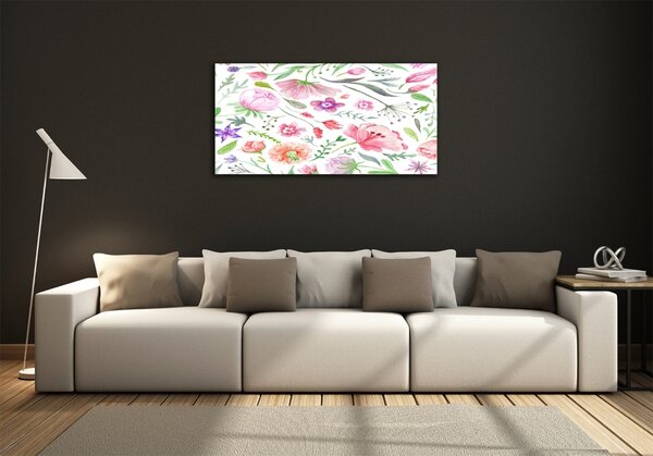 Fotografie imprimată pe sticlă model floral