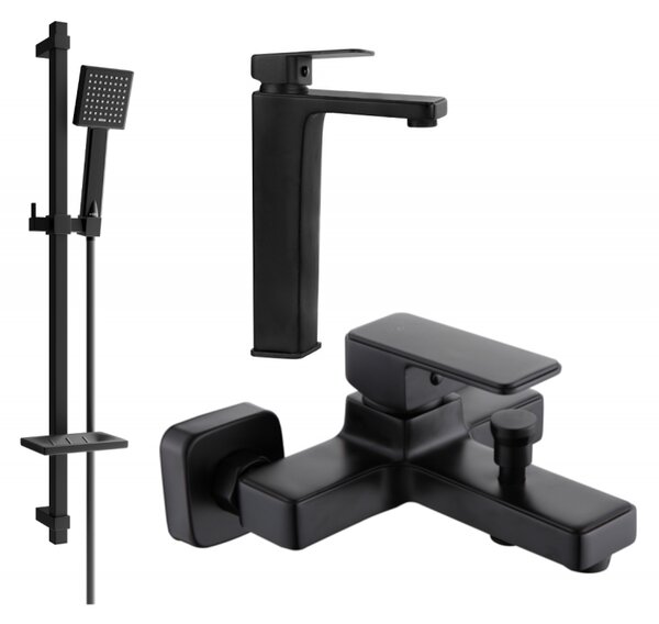 Mexen Cetus DQ45 set de baie, negru - 744313DQ45-70