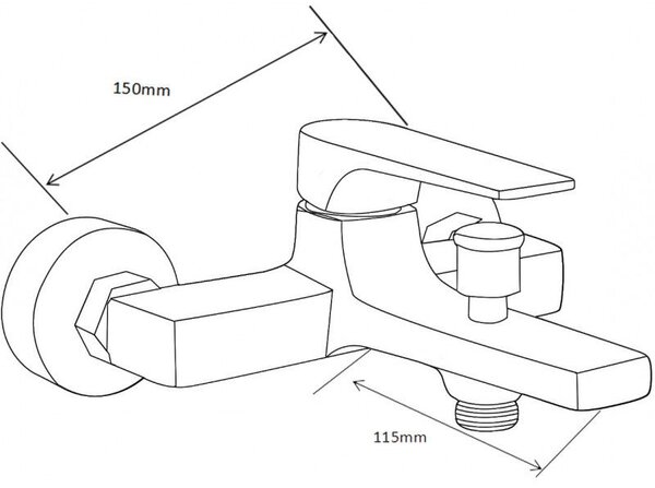 Mexen Lynx R40 set cadă, auriu - 745903R40-50