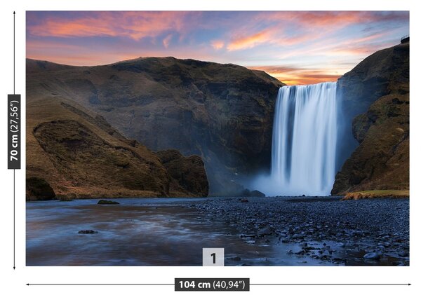 Fototapet Cascada Skogafoss