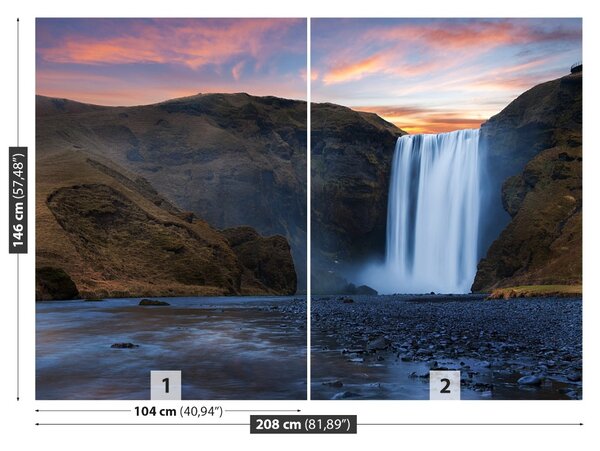 Fototapet Cascada Skogafoss