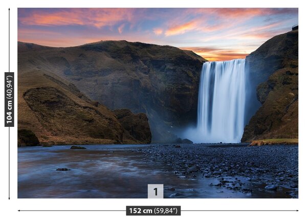 Fototapet Cascada Skogafoss