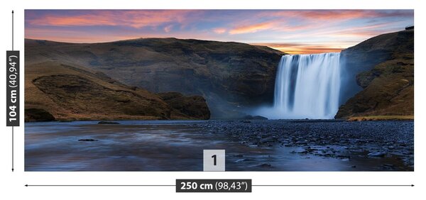 Fototapet Cascada Skogafoss